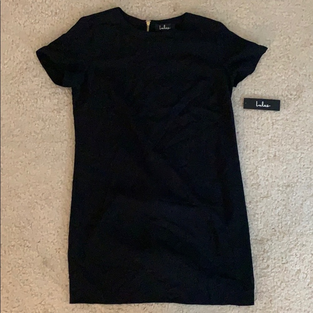 Lulus shift and shout black dress